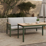 Carlsbad outdoor loveseat & coffee table set - LuxenHome