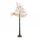 Pre-Lit Pink Baby's Breath Christmas Tree,5.2ft