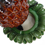 Pineapple ceramic tabletop bubbler water fountain - LuxenHome