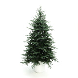 Pre-Lit Green Artificial Christmas Tree with Pot, 6.9Ft