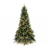 Pre-Lit Green Slender Christmas Tree with Stand,7.5Ft