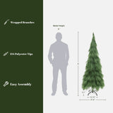 Holiday Green Pampas Grass Christmas Tree Tree,6ft