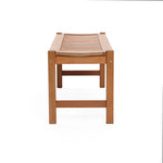 Lucia solid wood outdoor dining bench - LuxenHome