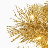 Pre-Lit Gold Tinsel Pine Christmas Tree with Stand,,7.5Ft