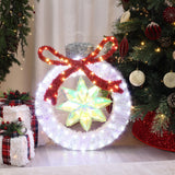 Christmas Tinsel Ornament Holiday Decoration with Lights,2ft