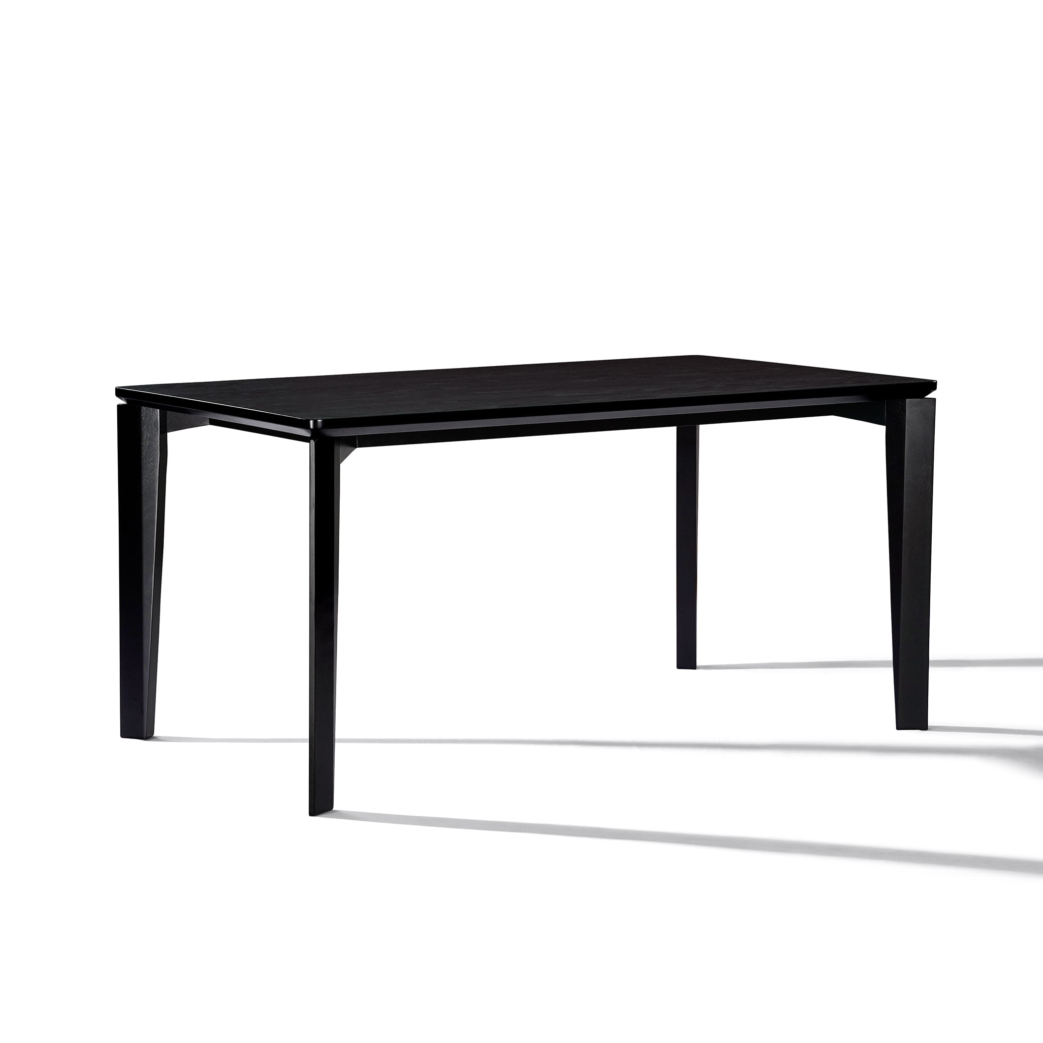 Wenge in ash veneer wood rectangle dining table with rubberwood legs - LuxenHome