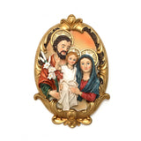 Oval Religious Holy Family Wall Plaque for Prayer Room, 12.6"