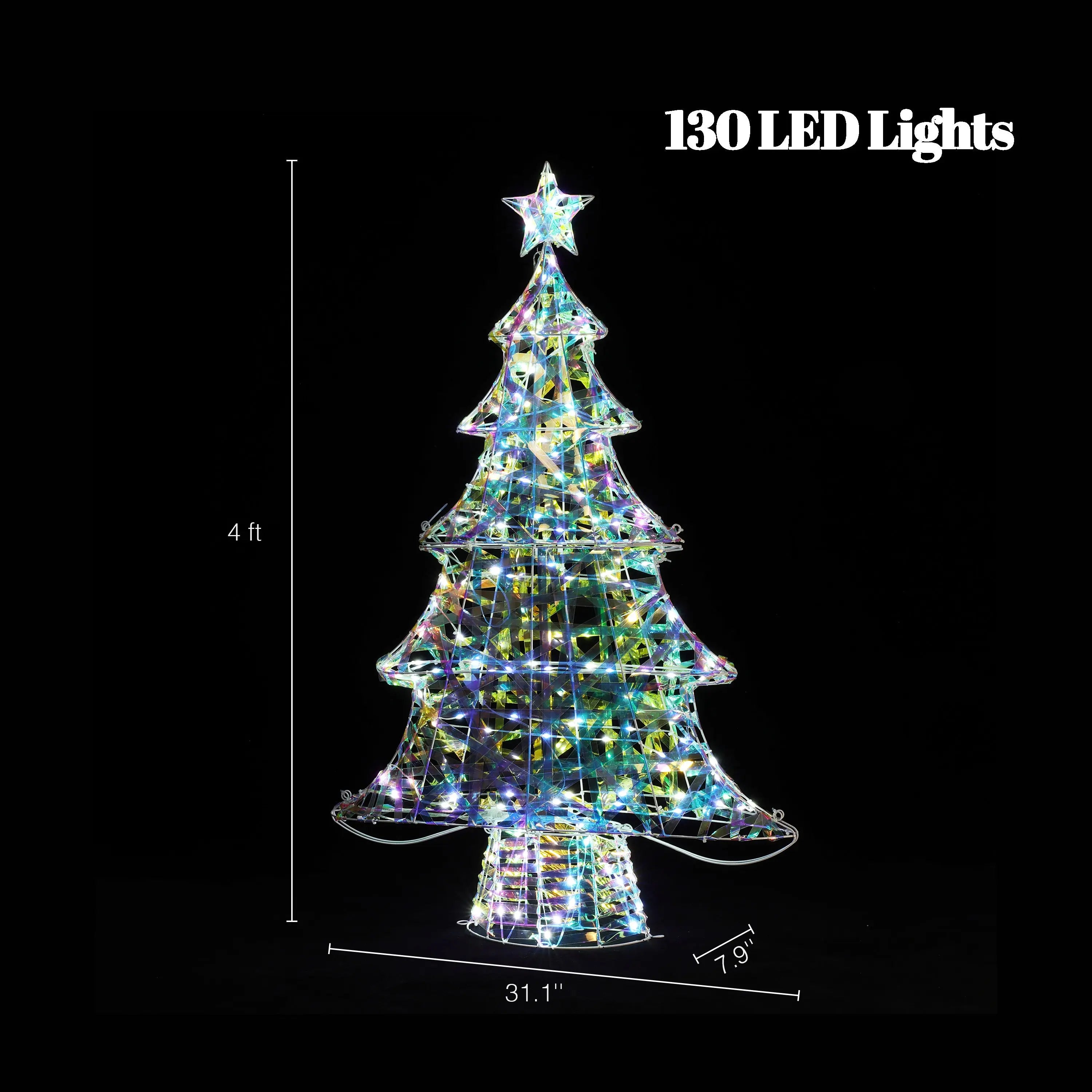 Multi-color lighted christmas tree - LuxenHome