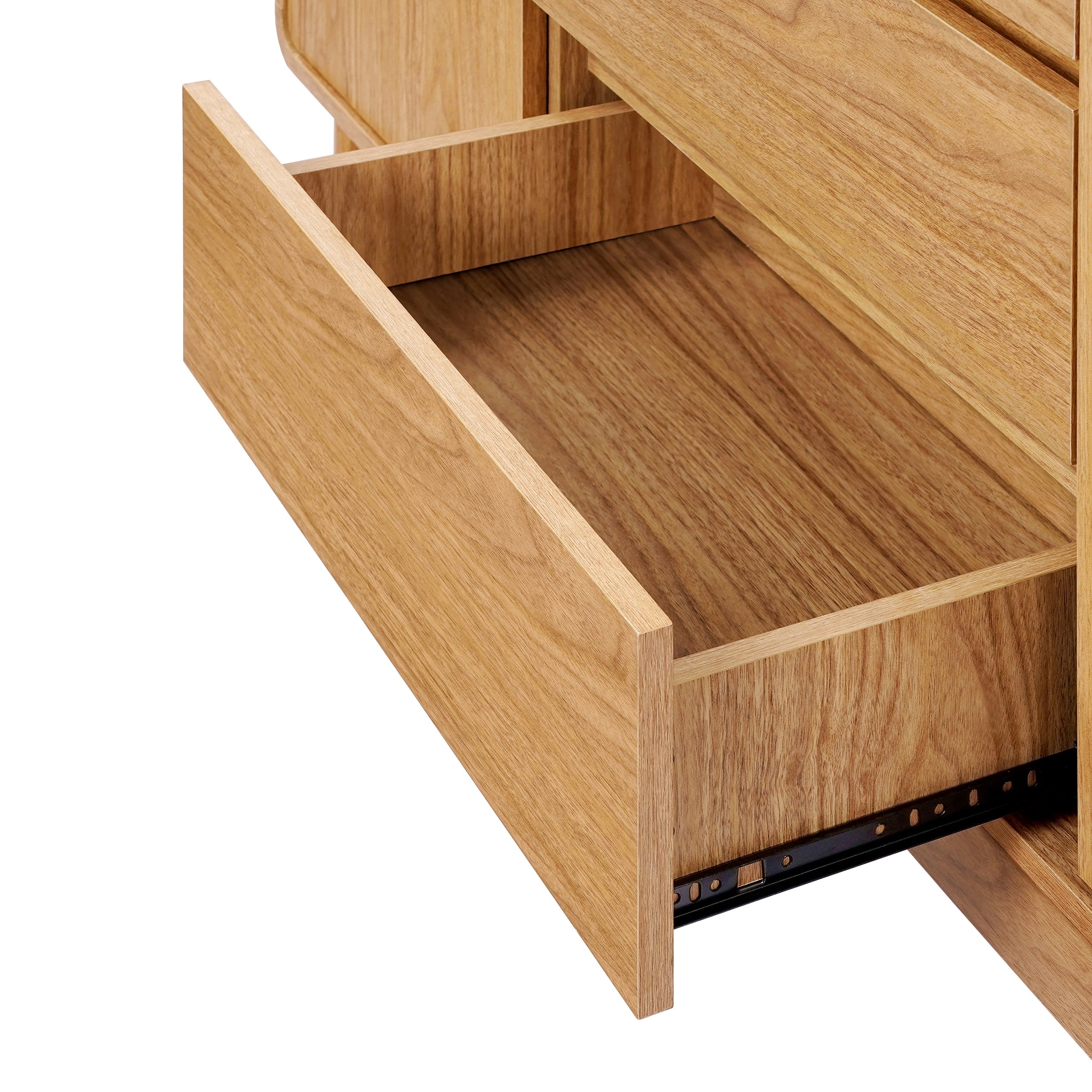 Eric oak finish 55" wide sideboard - LuxenHome