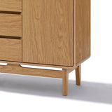 Eric oak finish 55" wide sideboard - LuxenHome