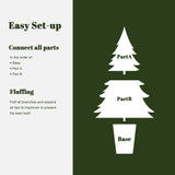 Pre-Lit Green Pine Christmas Tree with Potted,4Ft