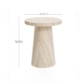 Stone pattern end and side table - LuxenHome