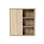 Priya natural finish wave wall cabinet - LuxenHome