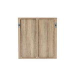 Priya natural finish wave wall cabinet - LuxenHome