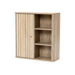 Priya natural finish wave wall cabinet - LuxenHome