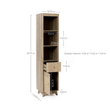 Priya natural finish wave linen cabinet - LuxenHome