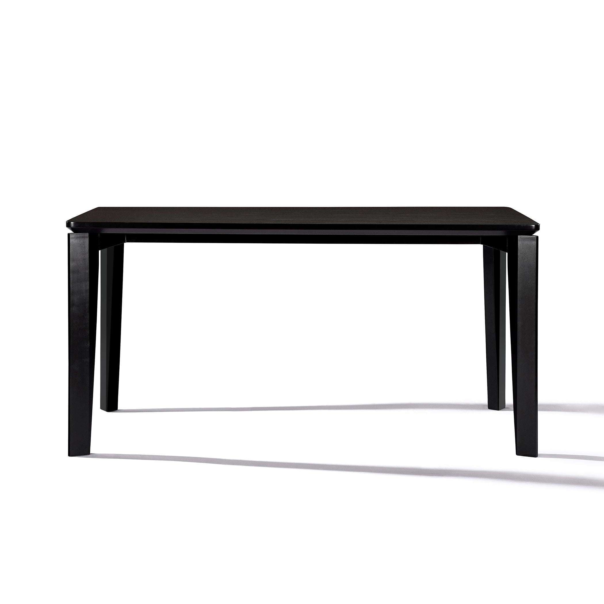 Wenge in ash veneer wood rectangle dining table with rubberwood legs - LuxenHome