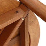 Belmont solid wood round outdoor coffee table - LuxenHome