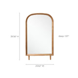 Horizon Arch Wooden Wall Mirror with Legs, 35.5"H