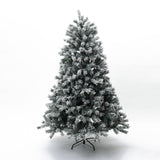 Pre-Lit Flocked Full Fir Artificial Christmas Tree, 6ft