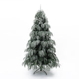 Snow-Flocked Christmas Tree with Lights& Stand,7Ft