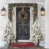 Unlit Potted Christmas Tree with White Tips,4Ft