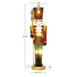 Christmas Nutcracker Soldier Decoration with Lights, 2ft