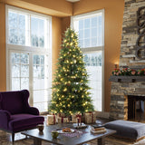 Pre-Lit Green Fir Christmas Tree with Stand,6.5Ft