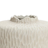 Beige beehive round MgO Vase, 12.8'' h - LuxenHome