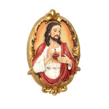 Oval Christian Sacred Jesus Wall Plaque for Prayer Room, 15.9"