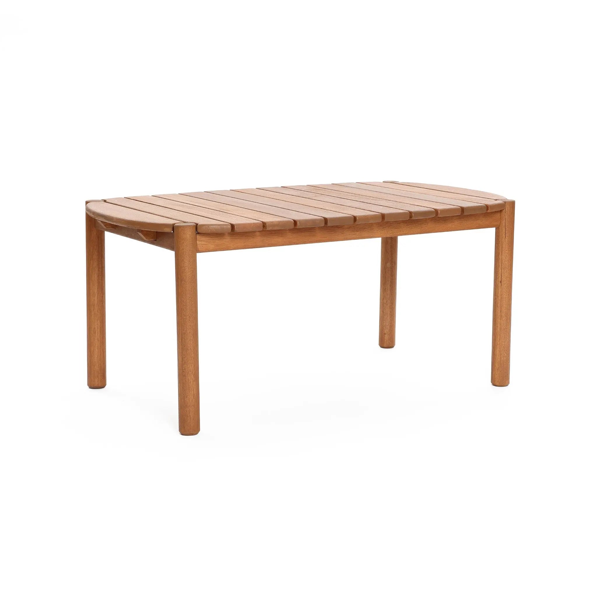 Solana solid wood rectangle outdoor coffee table - LuxenHome