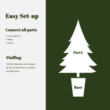 Pre-Lit Gold Branches Pine Christmas Tree with Pot,3Ft