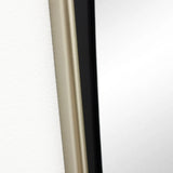 Close-up of a modern door, featuring a beige frame edge on the left and a sleek black frame edge on the right. The design adds a contemporary touch, perfect for complementing any space.