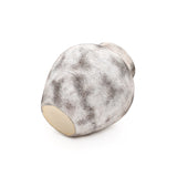 Marble White with Brown Stoneware Round Vase,12.2''