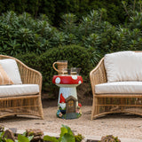 LuxenHome Gnome Mushroom MgO Indoor and Outdoor Sculpture Side Table - LuxenHome