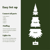 6Ft Pre-Lit Flocked Pencil Artificial Christmas Tree - LuxenHome