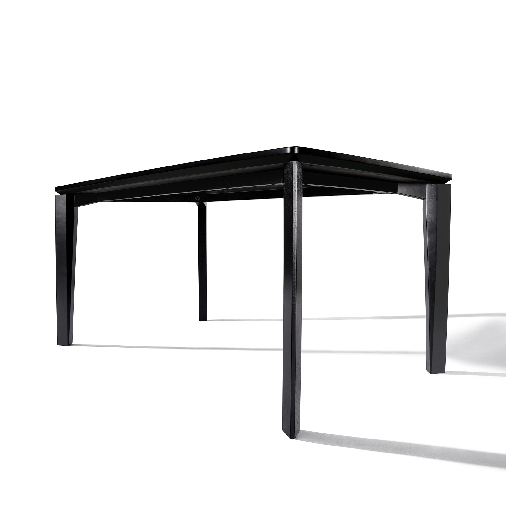 Wenge in ash veneer wood rectangle dining table with rubberwood legs - LuxenHome