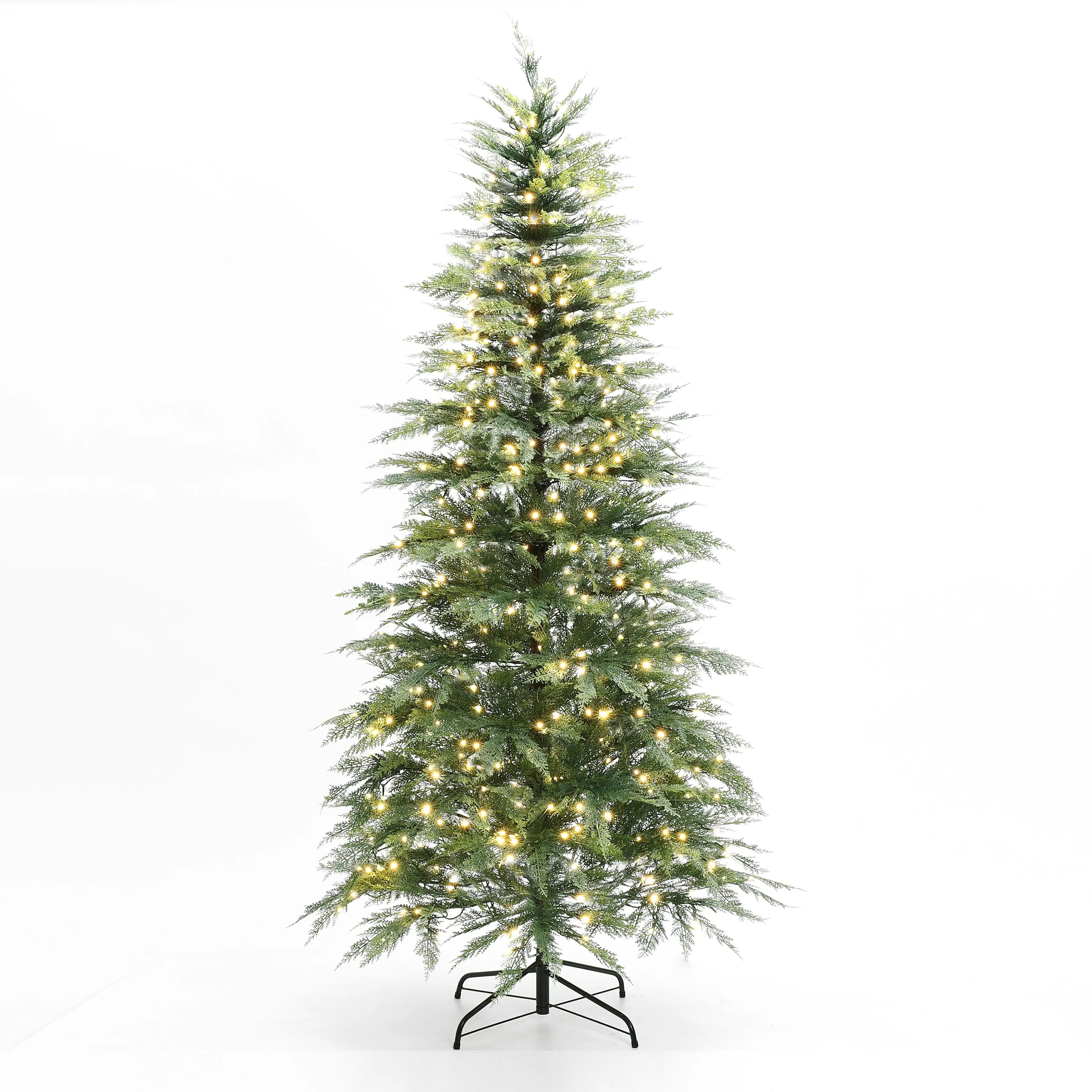 7-ft-Cypress-artifical-christmas-tree-pre-lit-with-led-lights