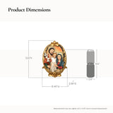 Oval Religious Holy Family Wall Plaque for Prayer Room, 12.6"