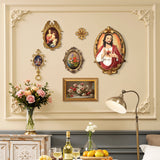 Oval Christian Sacred Jesus Wall Plaque for Prayer Room, 15.9"
