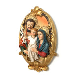 Oval Religious Holy Family Wall Plaque for Prayer Room, 12.6"