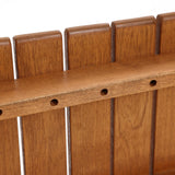 Solana solid wood rectangle outdoor dining table, 6-person - LuxenHome
