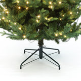 Pre-Lit Upswept Pine Christmas Tree with Metal Stand,7ft