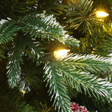 Pre-Lit Green Artificial  Pencil  Christmas Tree,6.5Ft