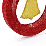 Bell lighted wreath outdoor christmas decoration, 1.9 ft tall - LuxenHome