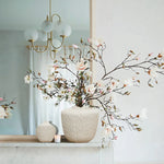 Beige beehive round MgO Vase, 12.8'' h - LuxenHome