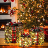 Artificial pine branches giftbox, battery-powered, set of 3 - LuxenHome