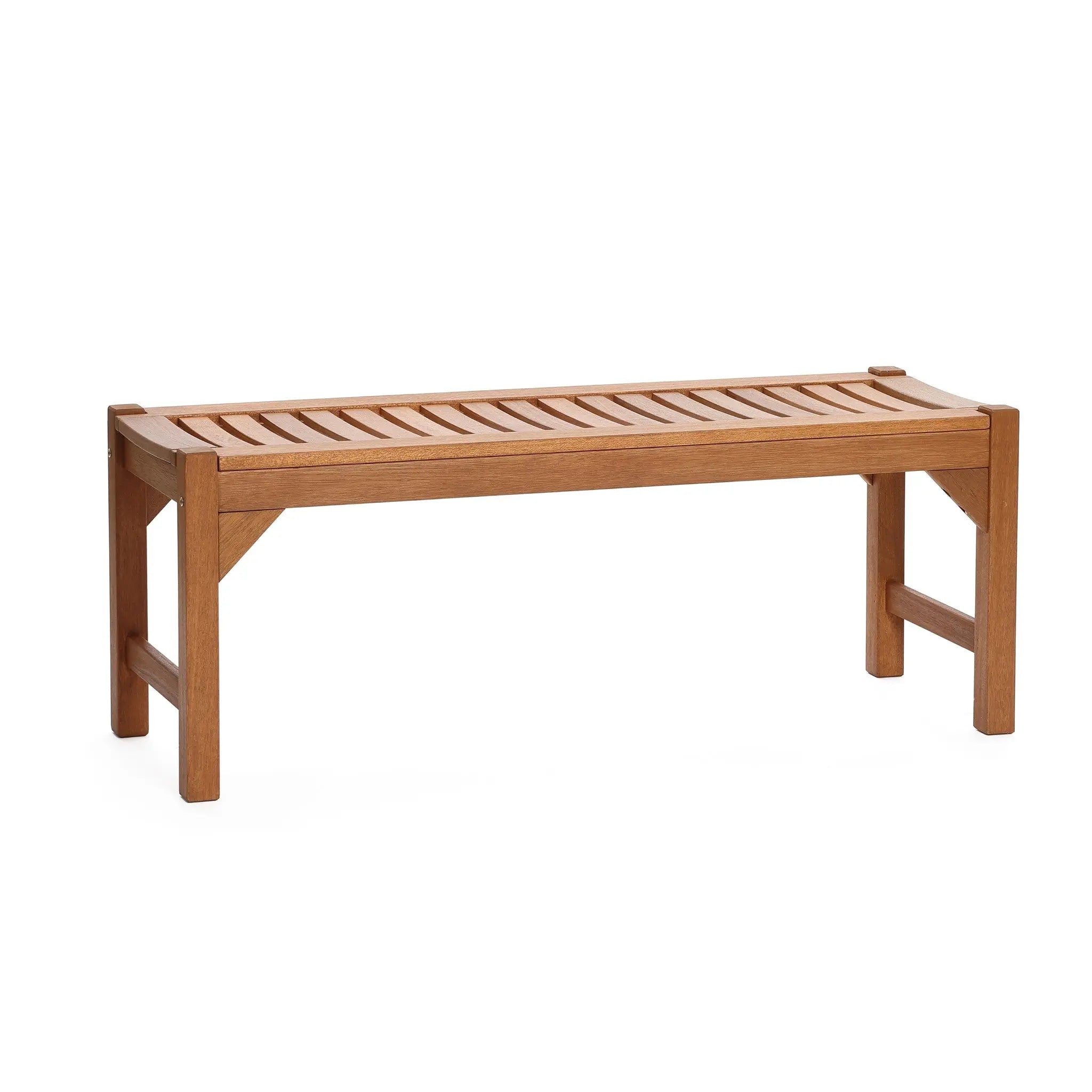 Lucia solid wood outdoor dining bench - LuxenHome