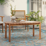 Solana solid wood rectangle outdoor coffee table - LuxenHome