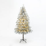 Pre-Lit Slim Cedar Christmas Tree with Stand,6.5ft